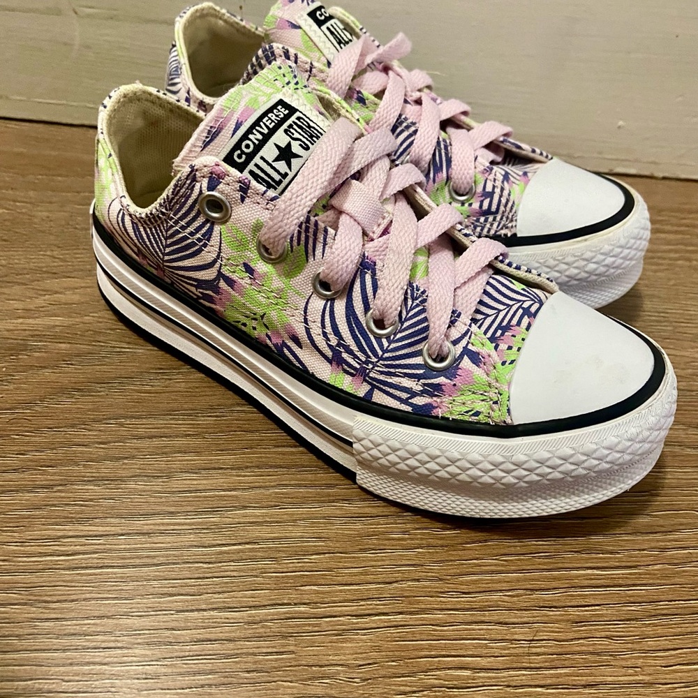 Converse Kids' Floral Sneakers - Pink and Purple